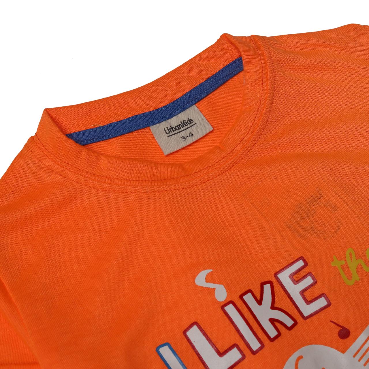Orange "I Like Life" T-Shirt