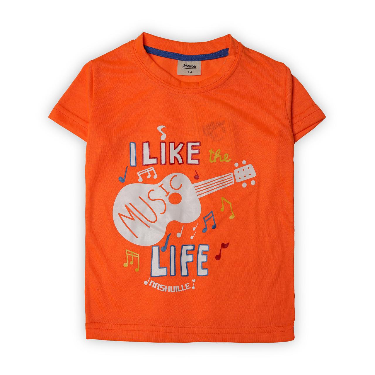 Orange "I Like Life" T-Shirt