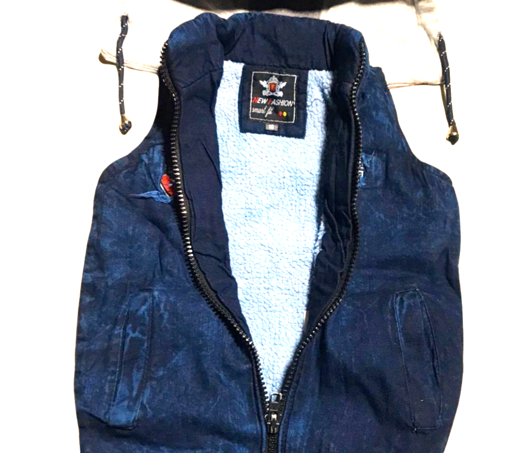 Blue Sleeveless Jacket