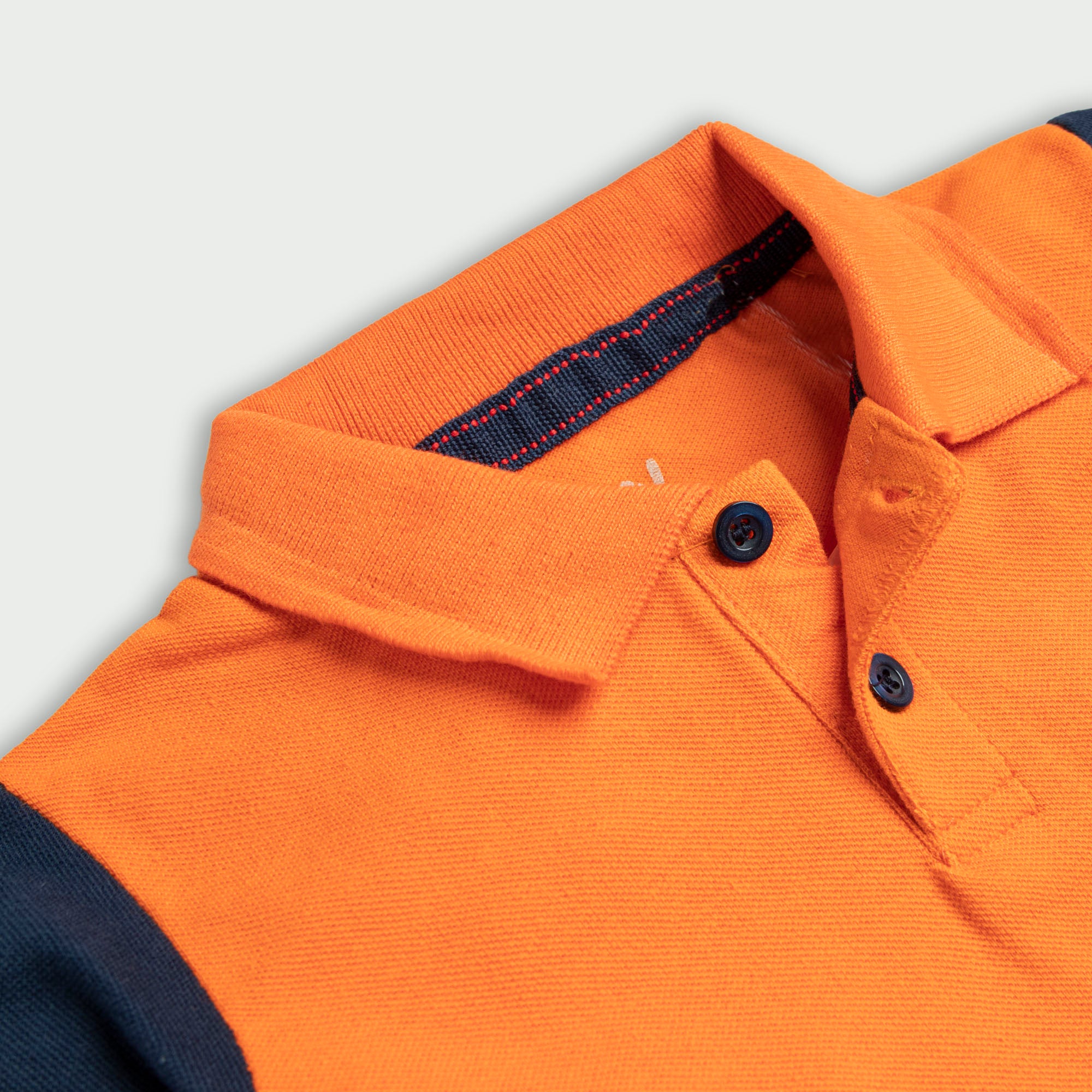 Orange Cartoon Patch Collar Shirt