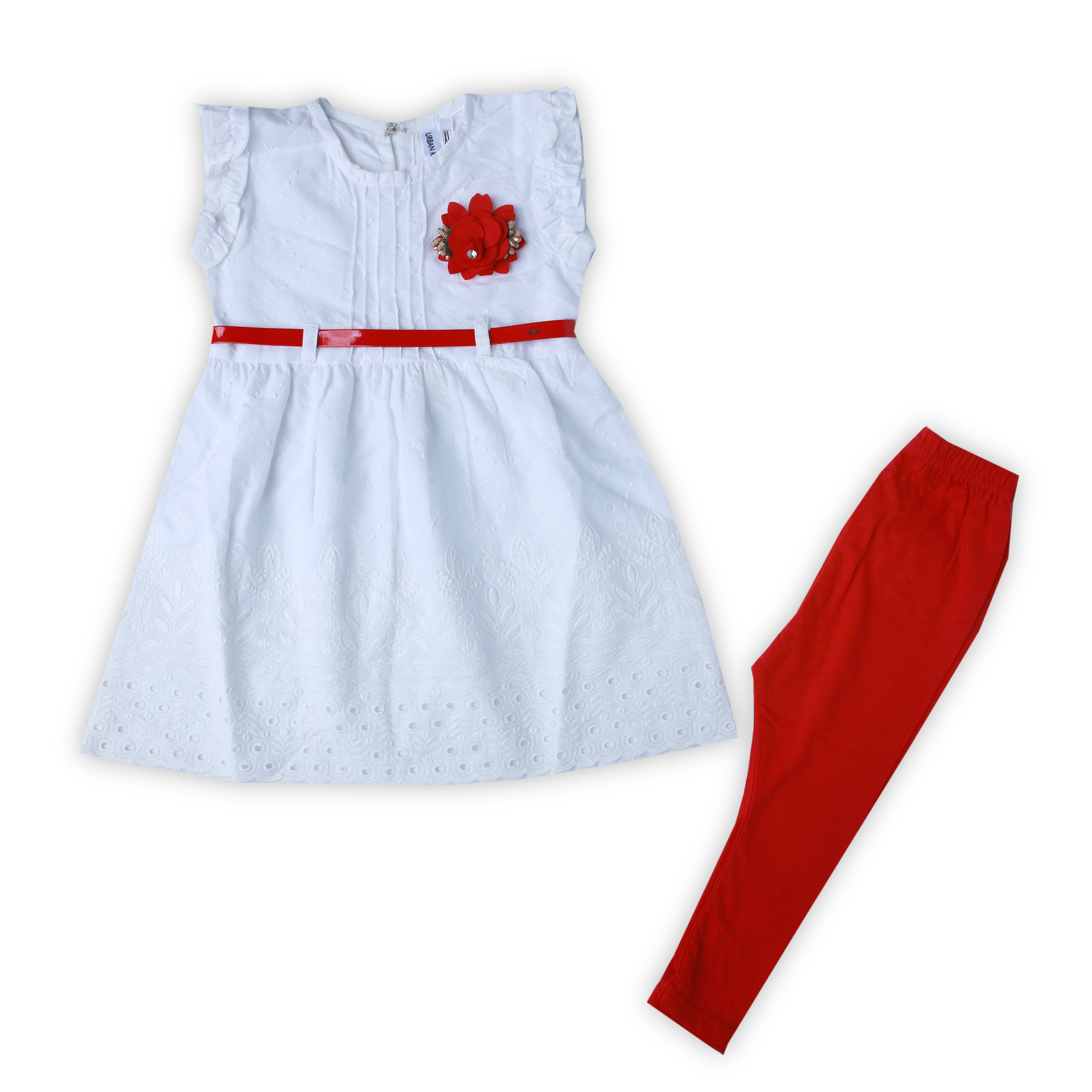 RED & WHITE GIRLS SUIT
