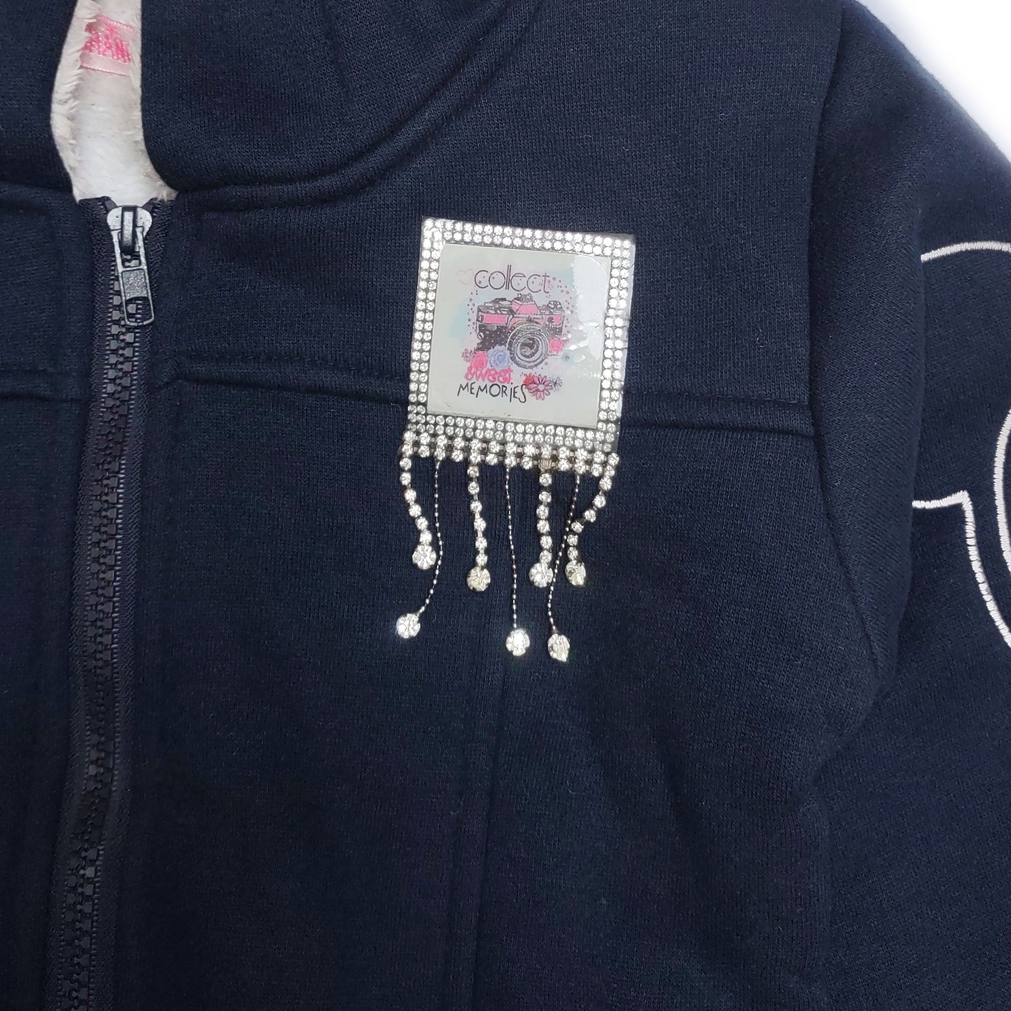 Navy Blue  Girls Hoodie