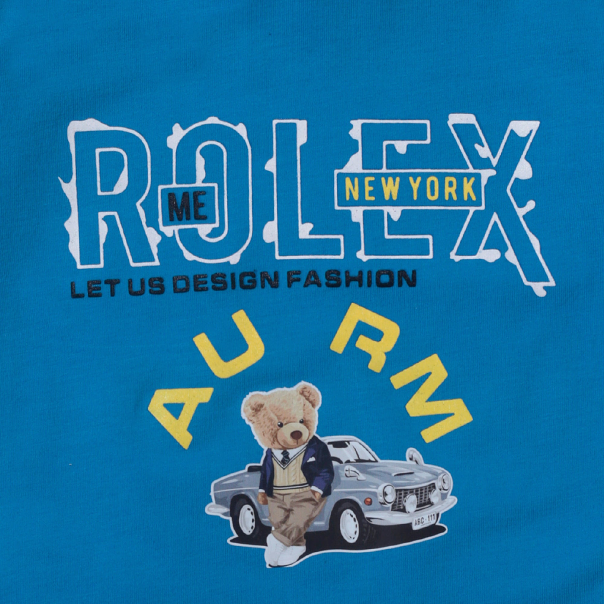 ROLEX T-SHIRT WITH DENIM SHORTS