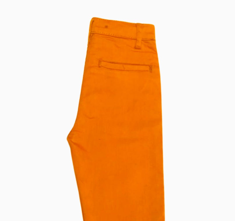 Boys Rust Cotton Pants