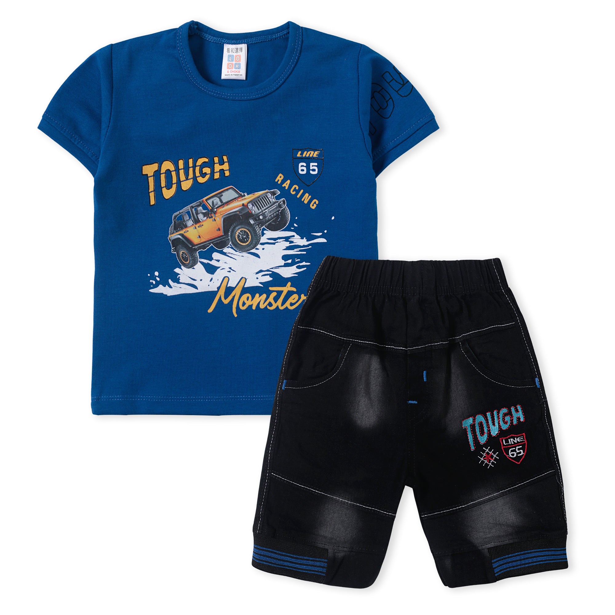 TOUGH T-SHIRT WITH DENIM SHORTS