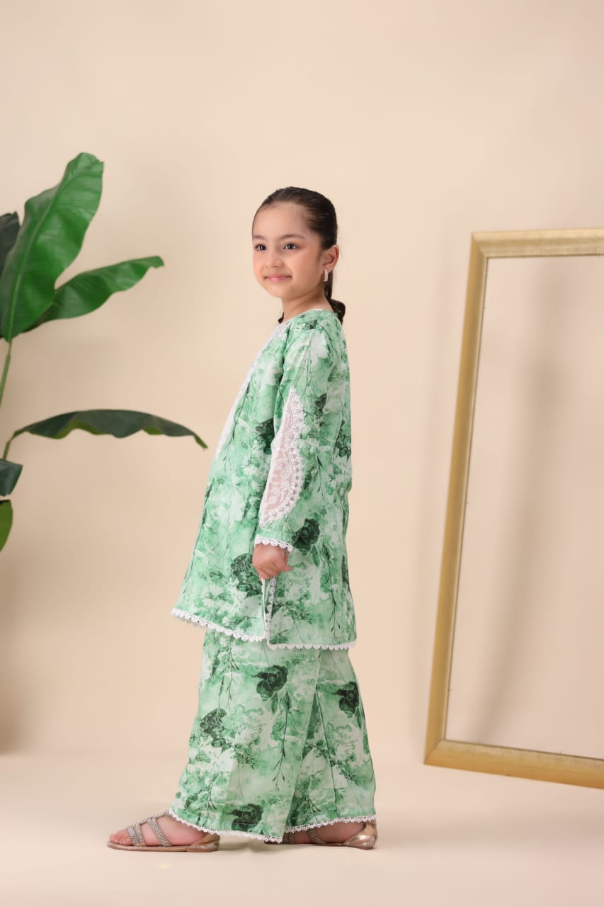 GREEN CHARM SUIT 2PCS SET