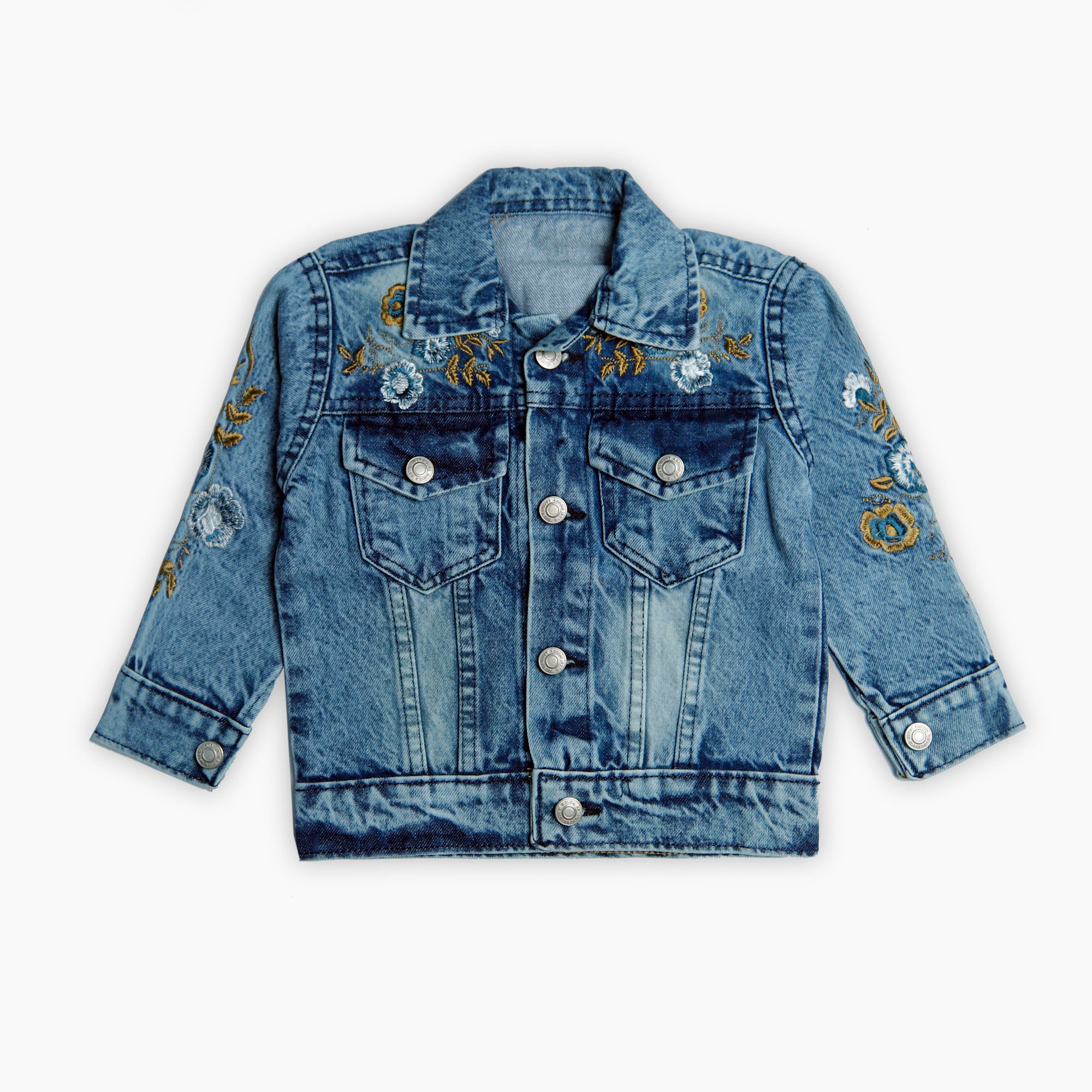 GIRL DENIM WASHED JEANS JACKET