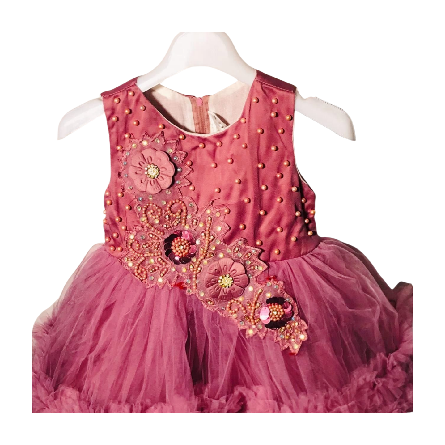 Tutu Dress with Floral Embellishments