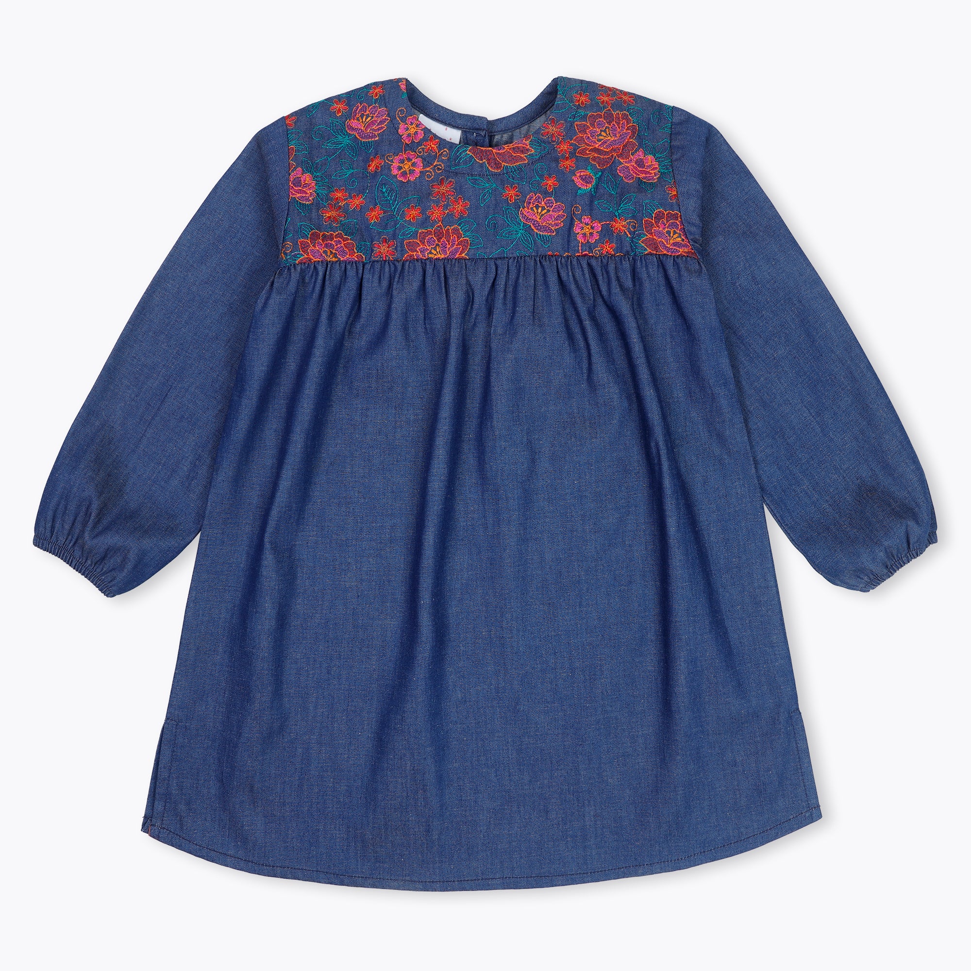Floral Denim Tunic