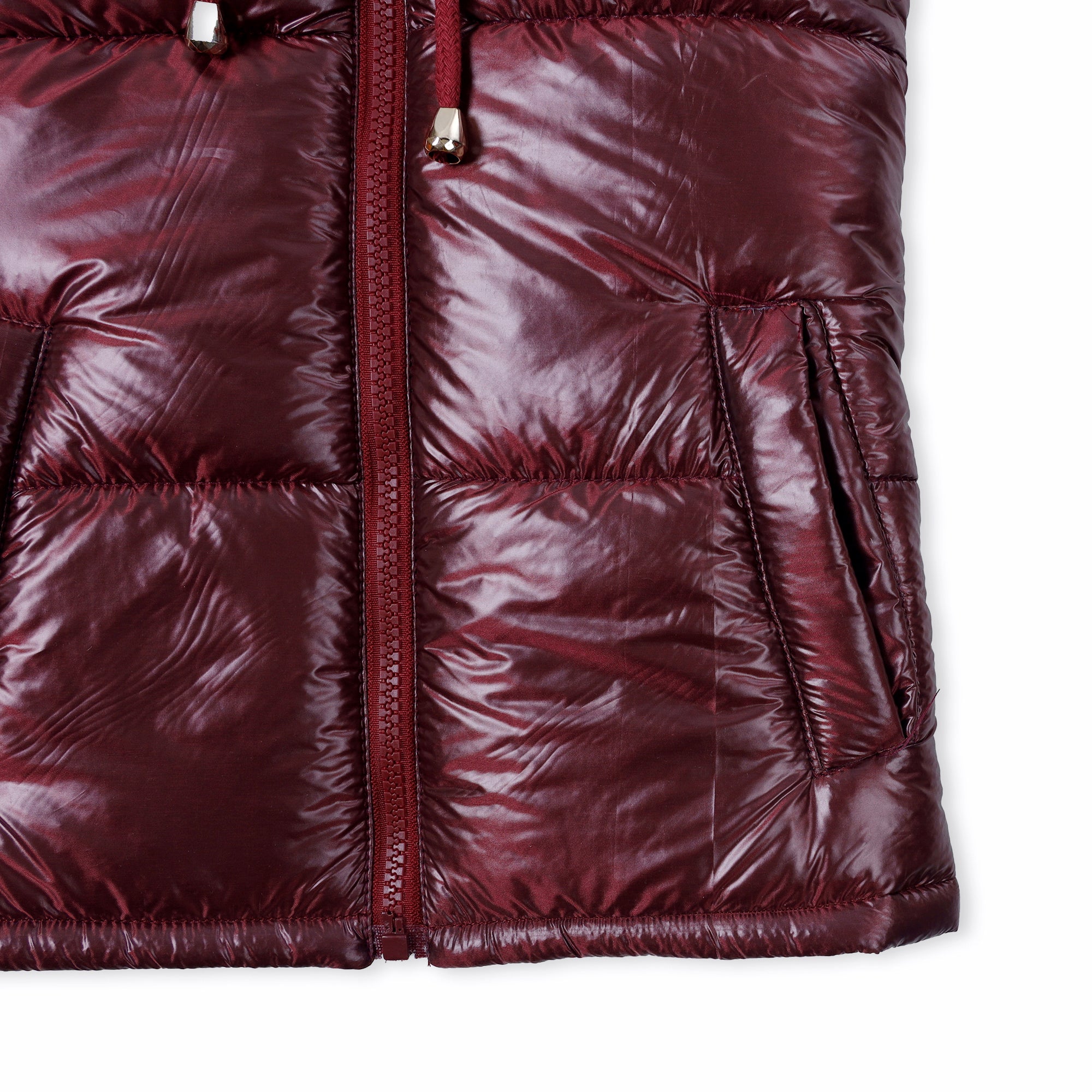 Mickey Quilted Hoodie Mahroon
