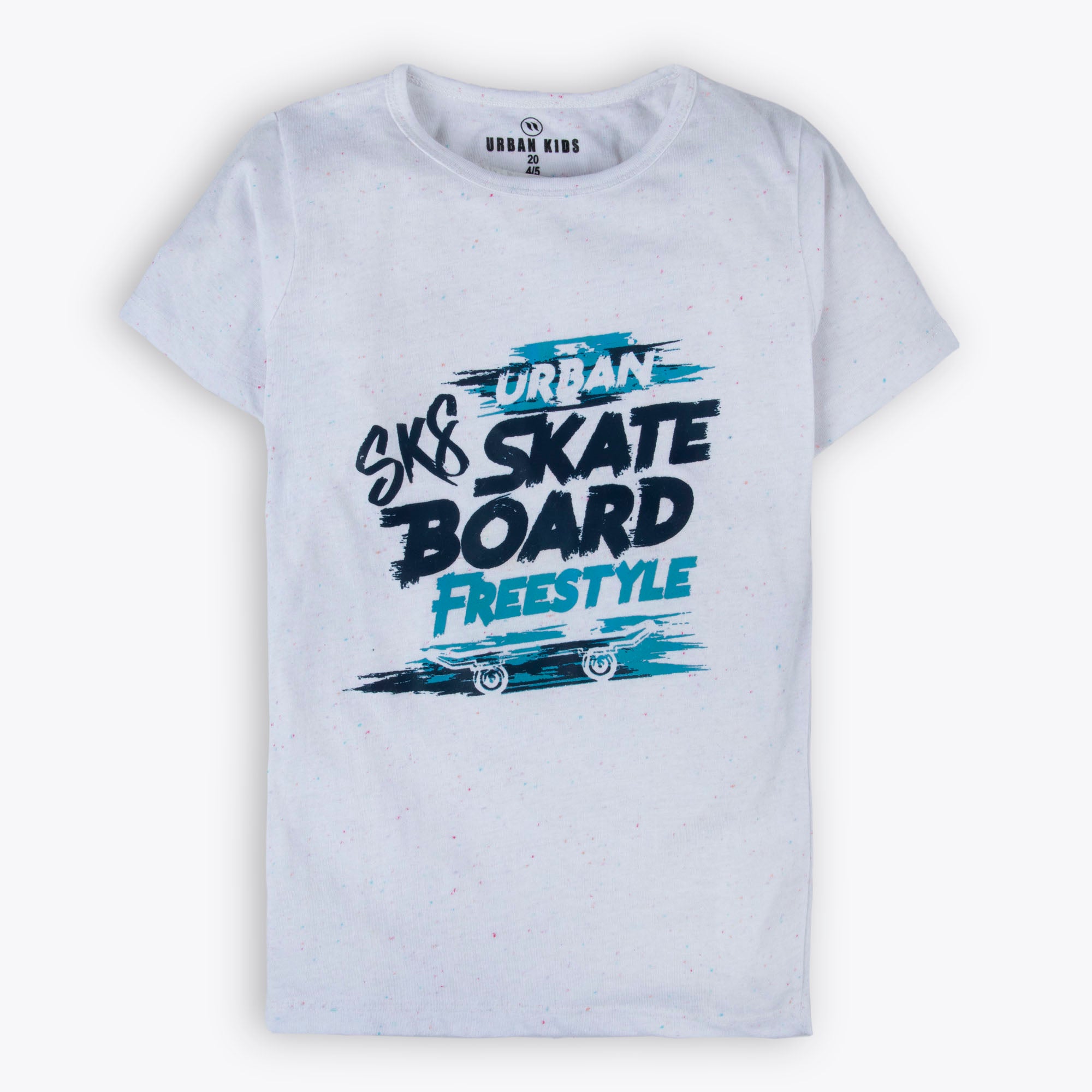 White SkateBoard T-Shirt