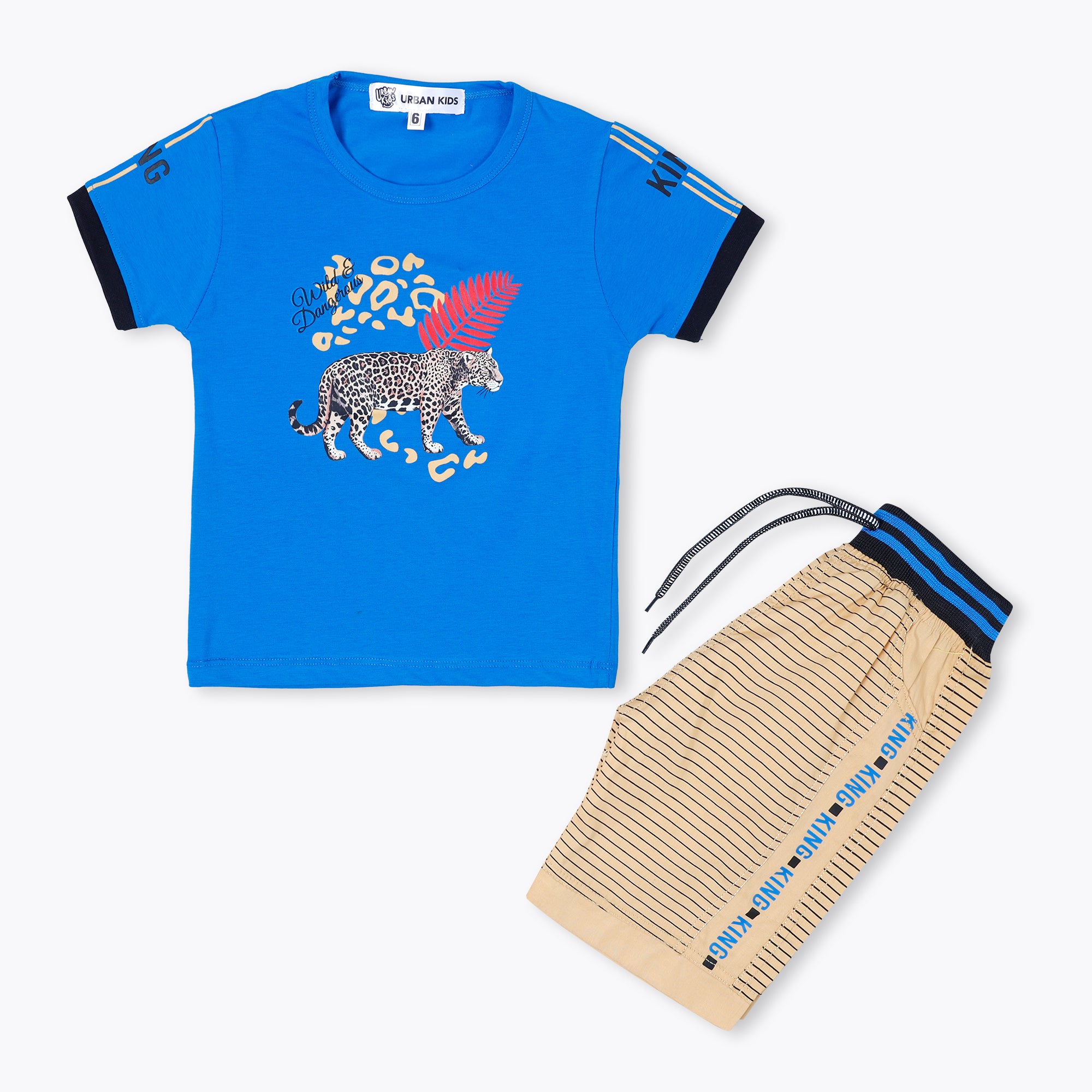 Cheetah Swag T-SHIRT WITH TWILL SHORTS
