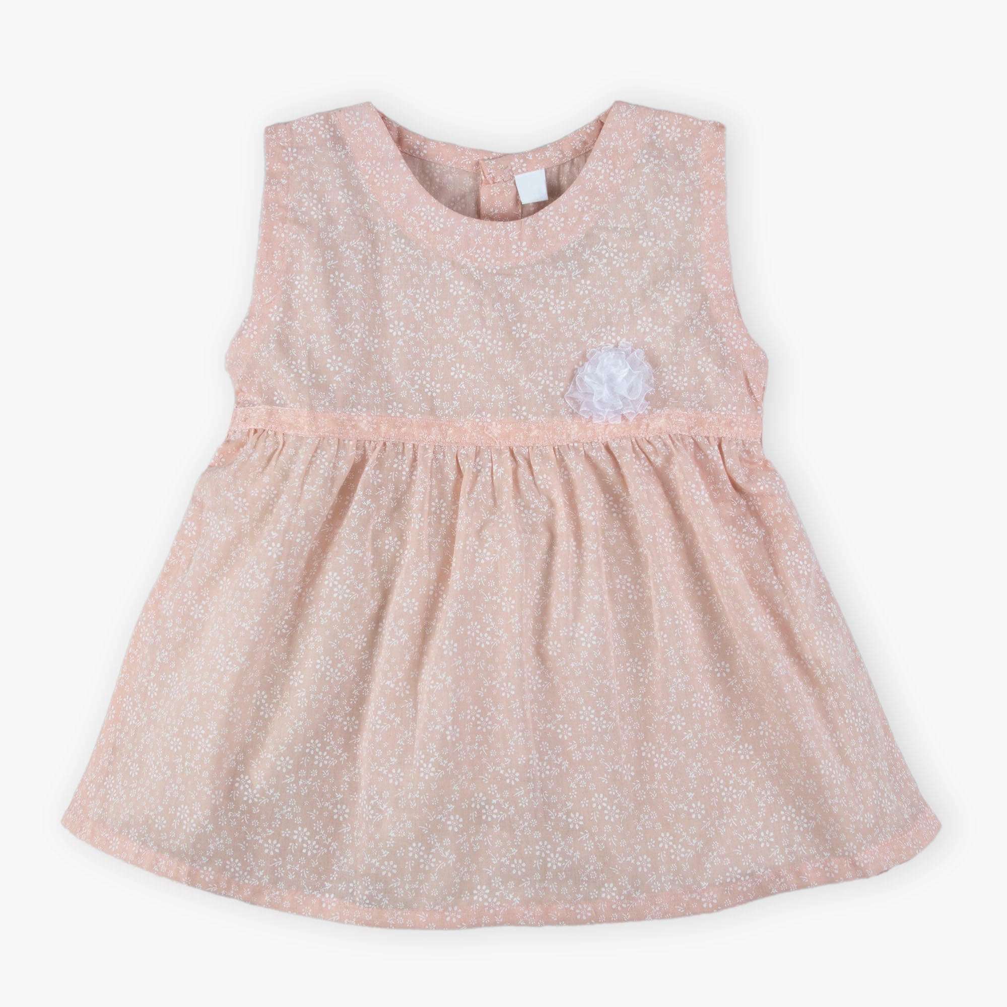 Peach Printed Frock