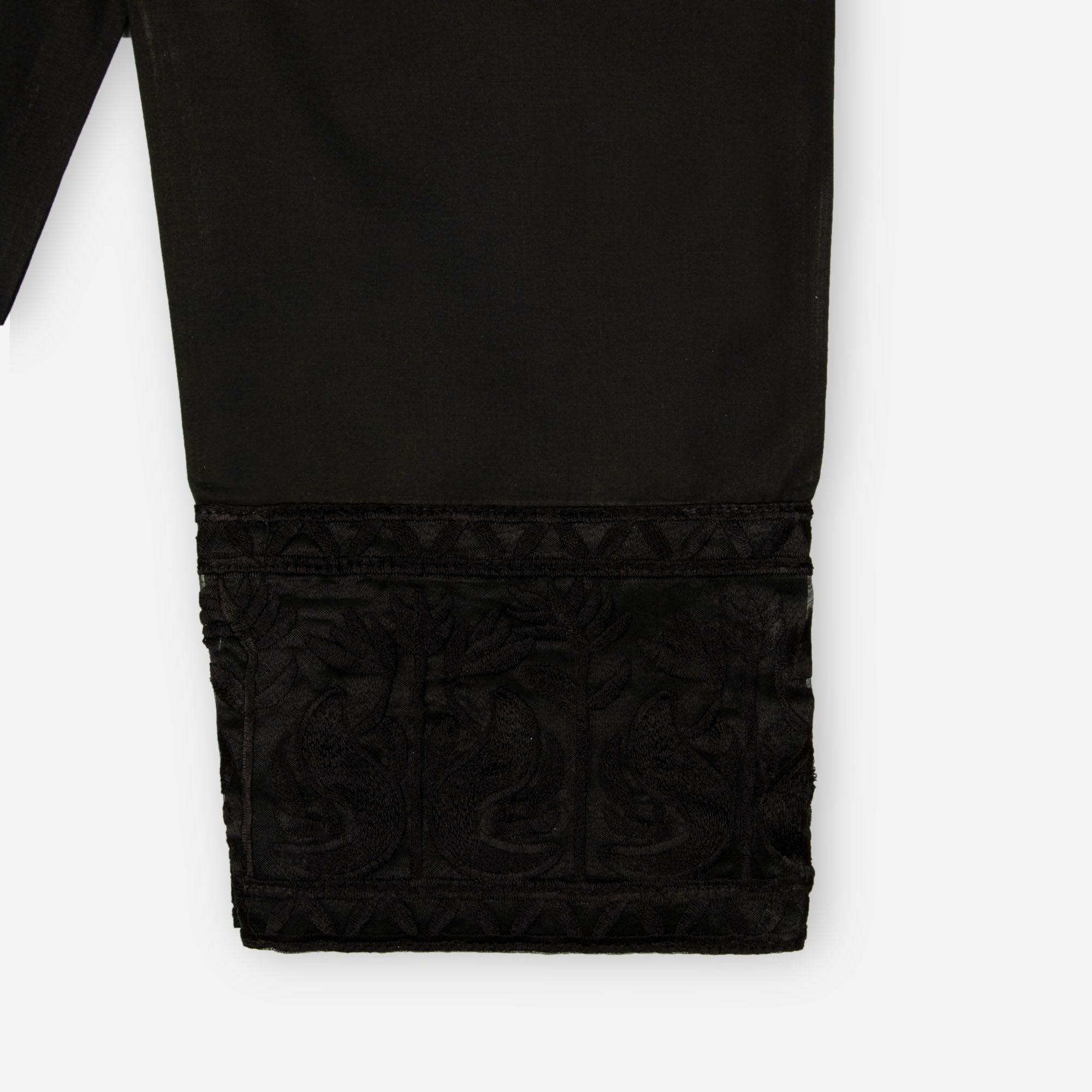Black Embroidered Trouser