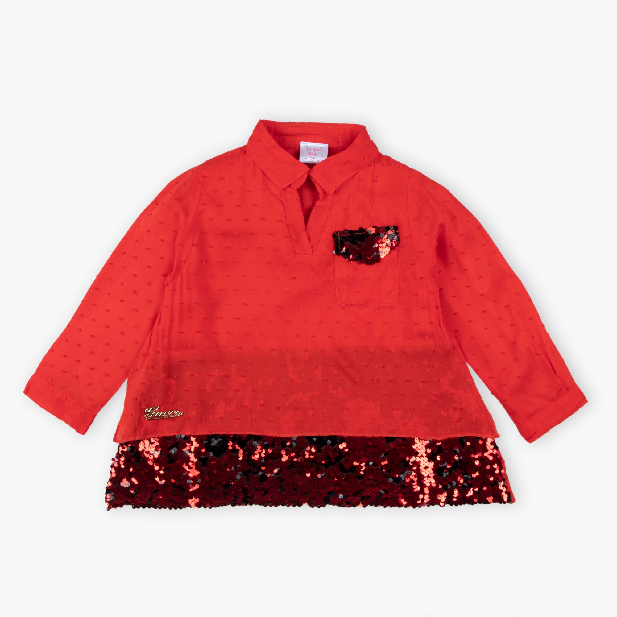 Red Sequins Top